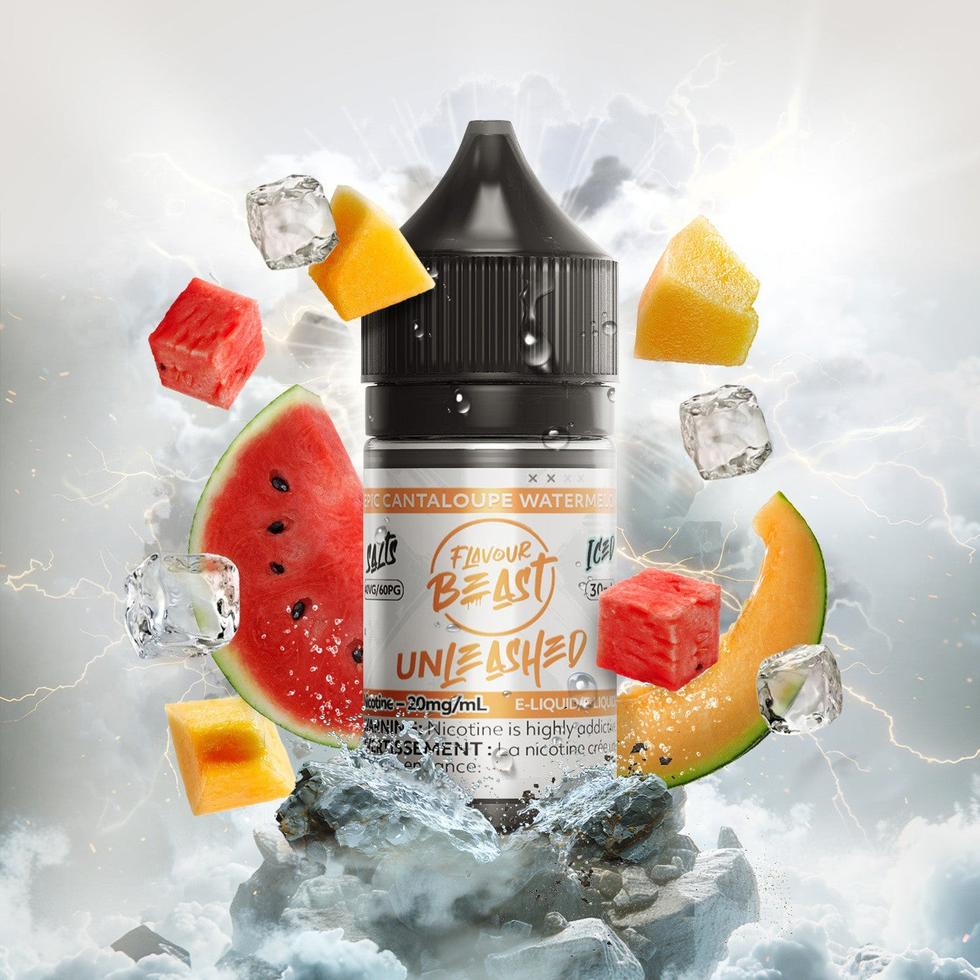 EPIC CANTALOUPE WATERMELON FLAVOUR BEAST 30mL salt nic e-liquid
