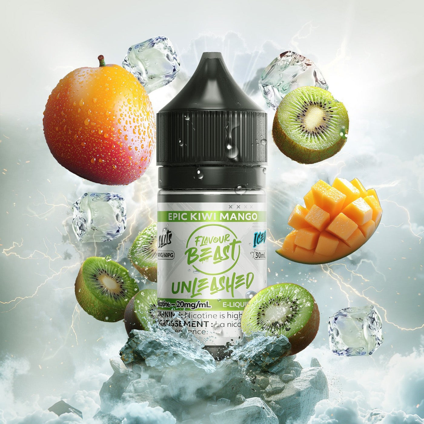 EPIC KIWI MANGO ICED FLAVOUR BEAST 30mL salt nic e-liquid