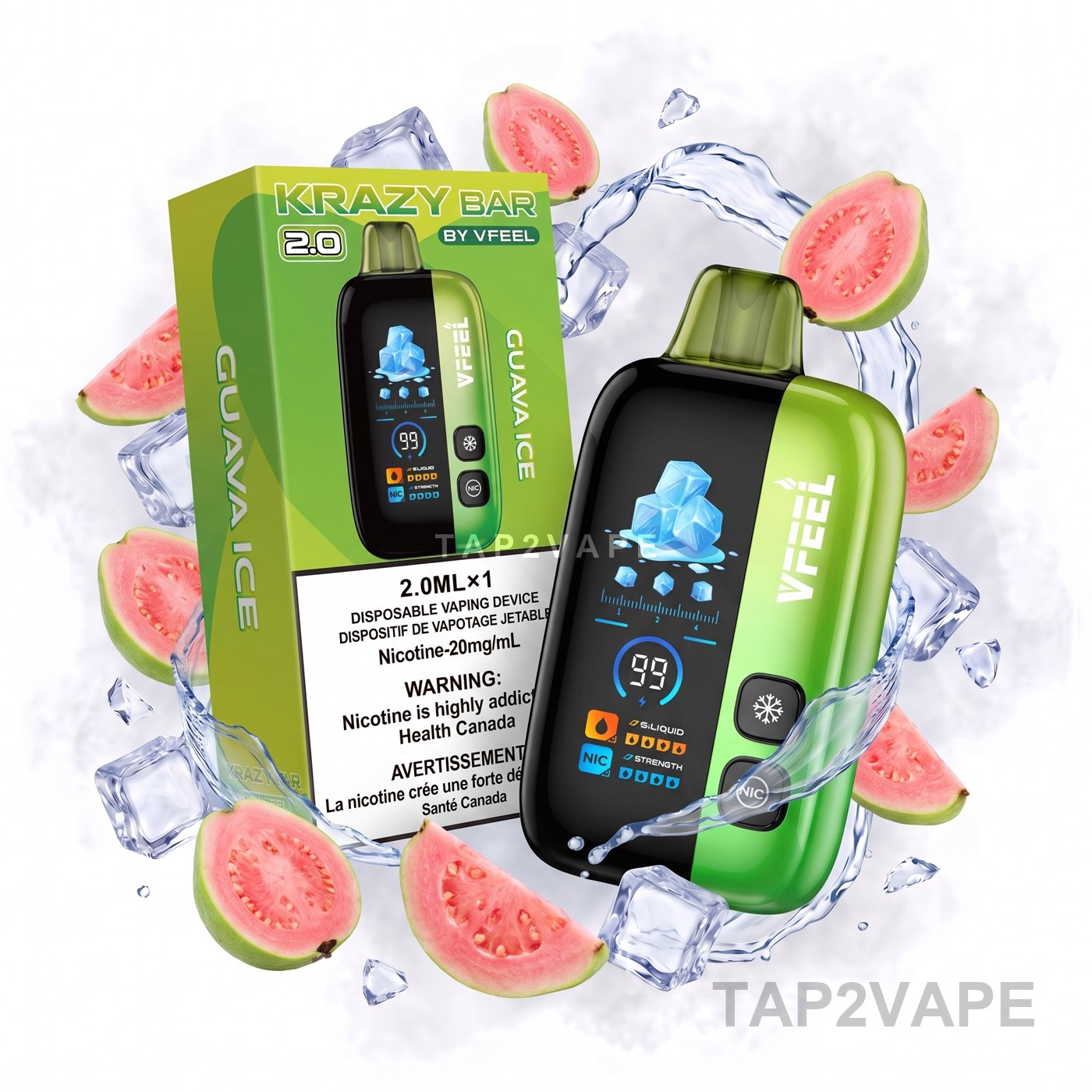 GUAVA ICE VFEEL KRAZY BAR 2.0