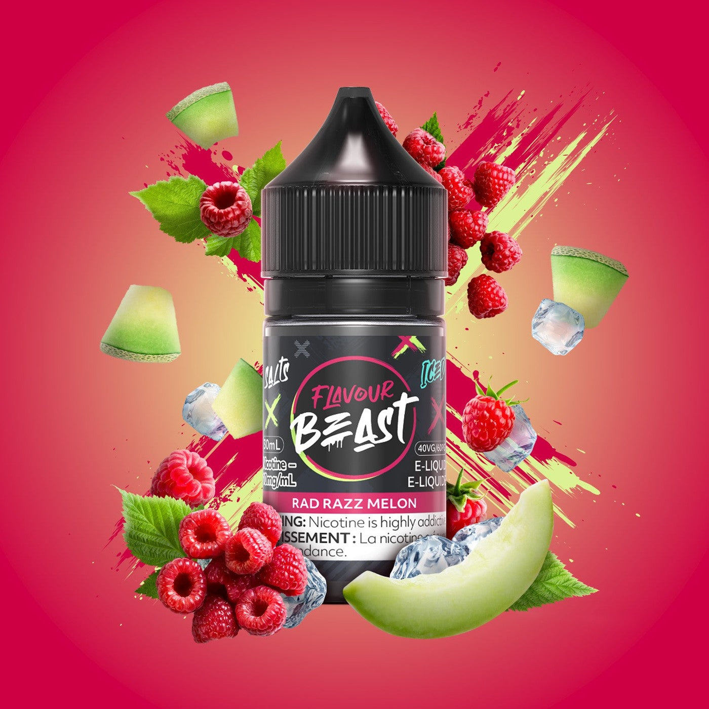 RAD RAZZ MELON FLAVOUR BEAST 30mL salt nic e-liquid