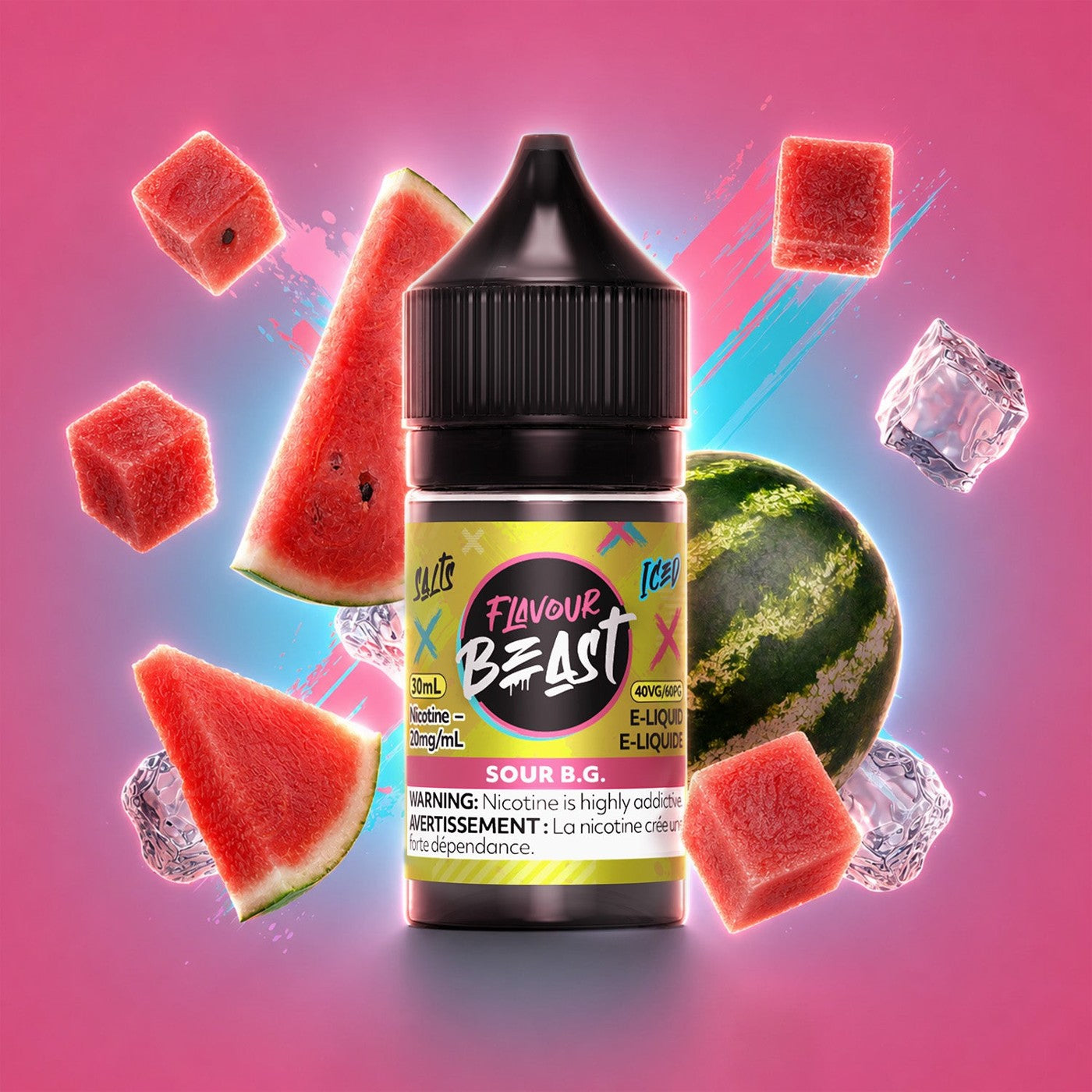 SOUR B.G. ICED FLAVOUR BEAST 30mL salt nic e-liquid