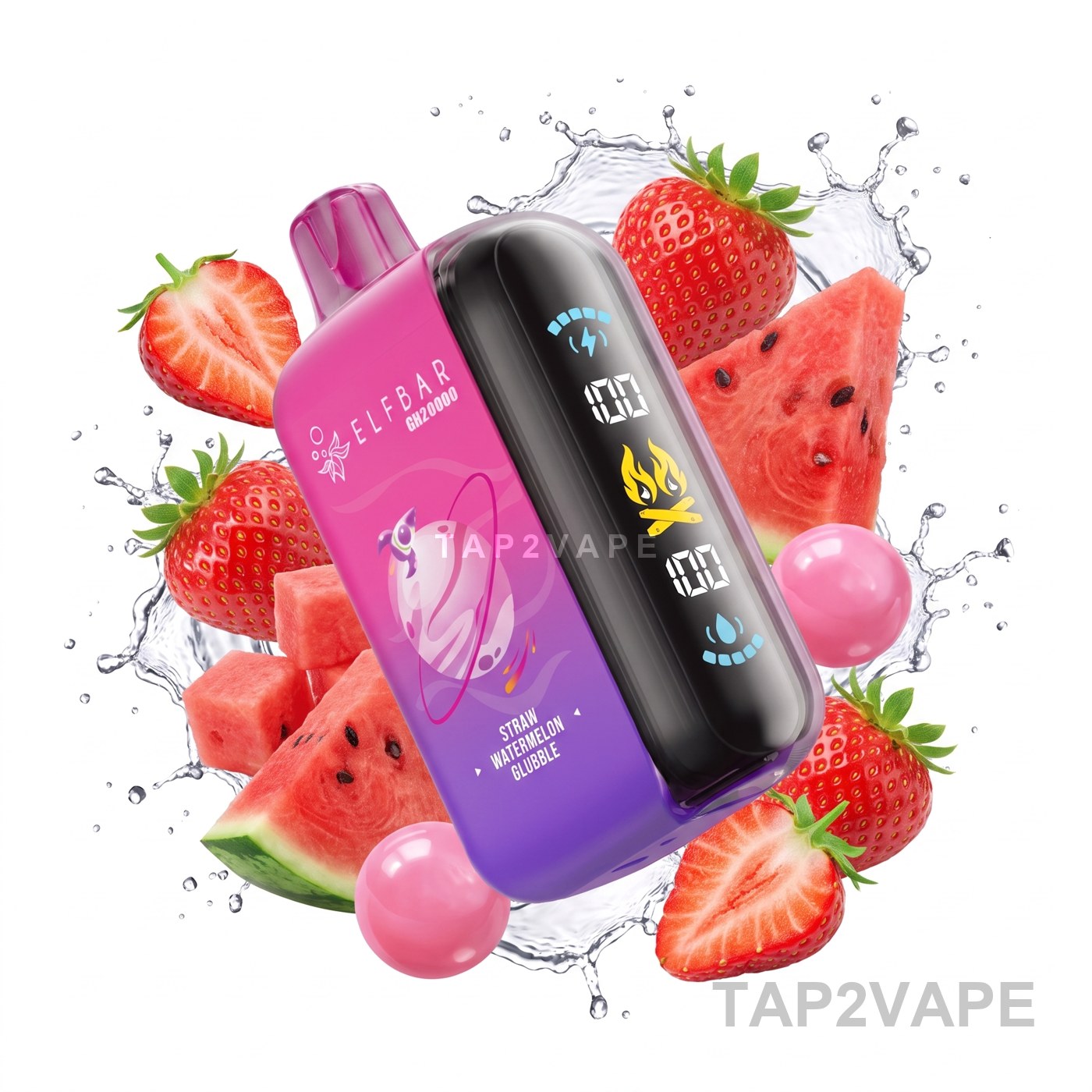 STRAW WATERMELON GLUBBLE ELF BAR GH20000