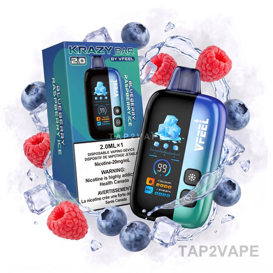 BLUEBERRY RASPBERRY ICE VFEEL KRAZY BAR 2.0