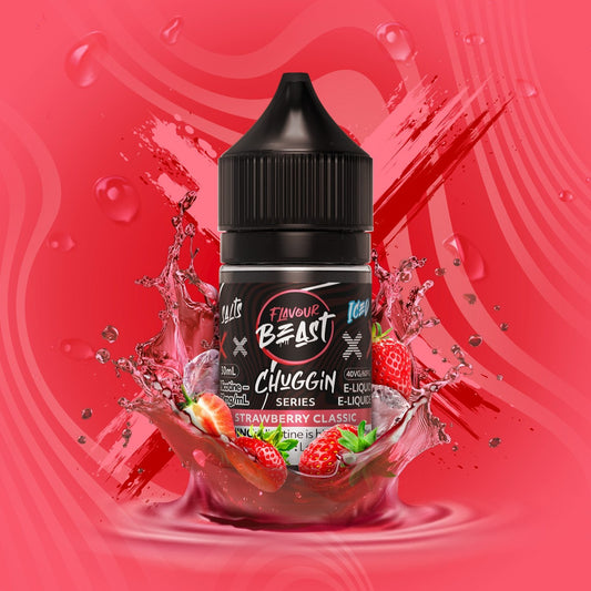 CHUGGIN STRAWBERRY CLASSIC (ICED) FLAVOUR BEAST 30mL salt nic e-liquid