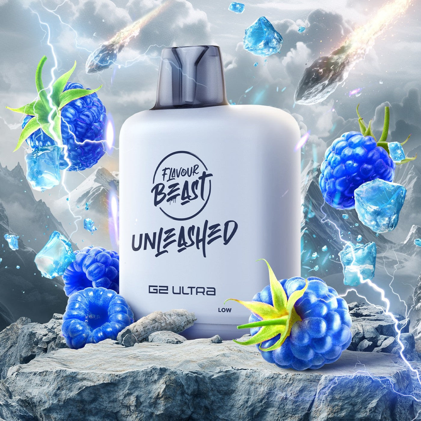 EPIC BLUE RAZZ LEVEL X UNLEASHED G2 ULTRA 50K POD pod