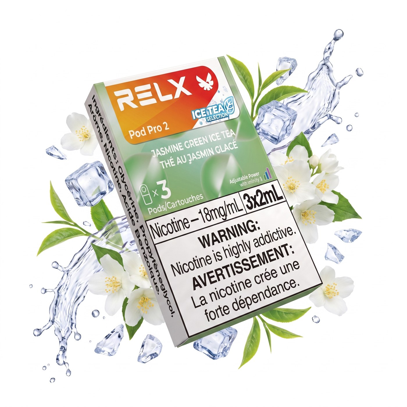 JASMINE GREEN ICE TEA RELX PRO 2 POD PACK