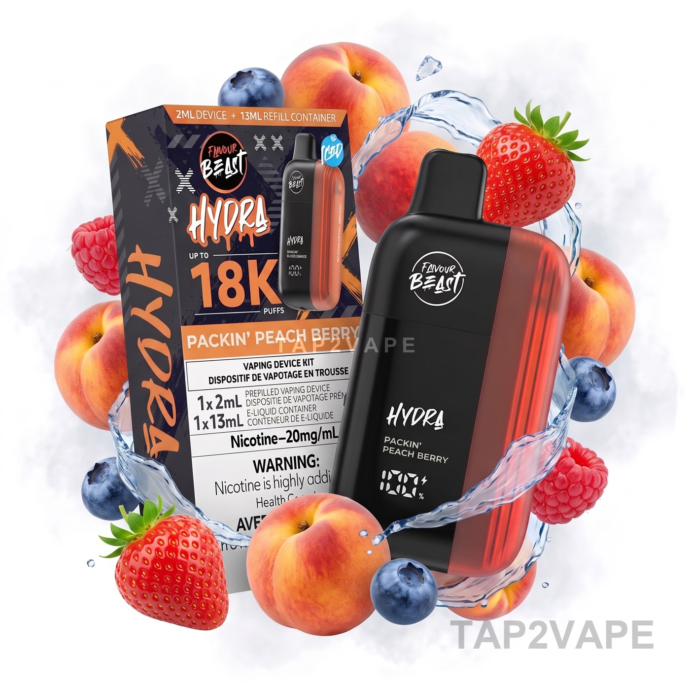 PACKIN' PEACH BERRY FLAVOUR BEAST HYDRA