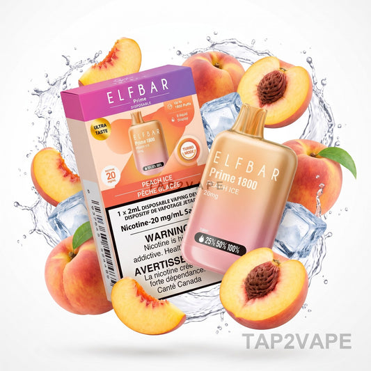 PEACH ICE ELF BAR PRIME 1800