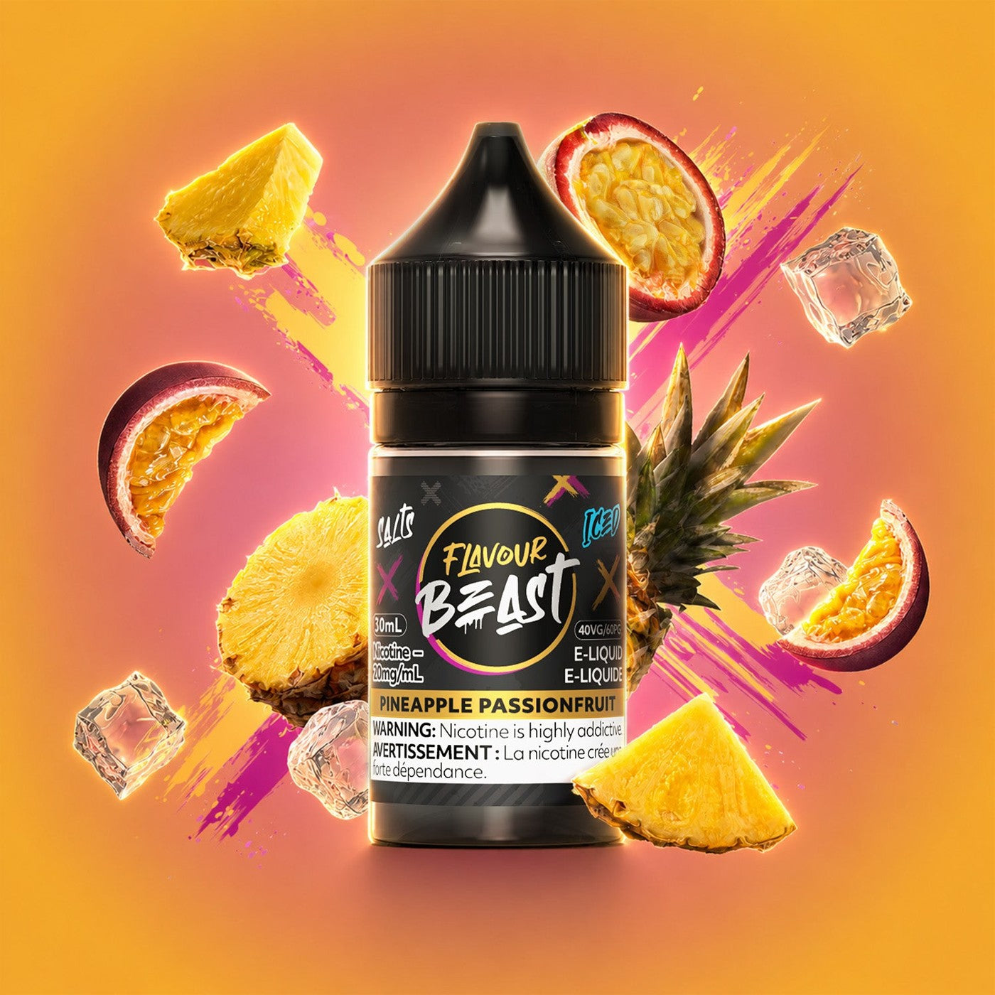 PINEAPPLE PASSIONFRUIT ICED FLAVOUR BEAST 30mL salt nic e-liquid