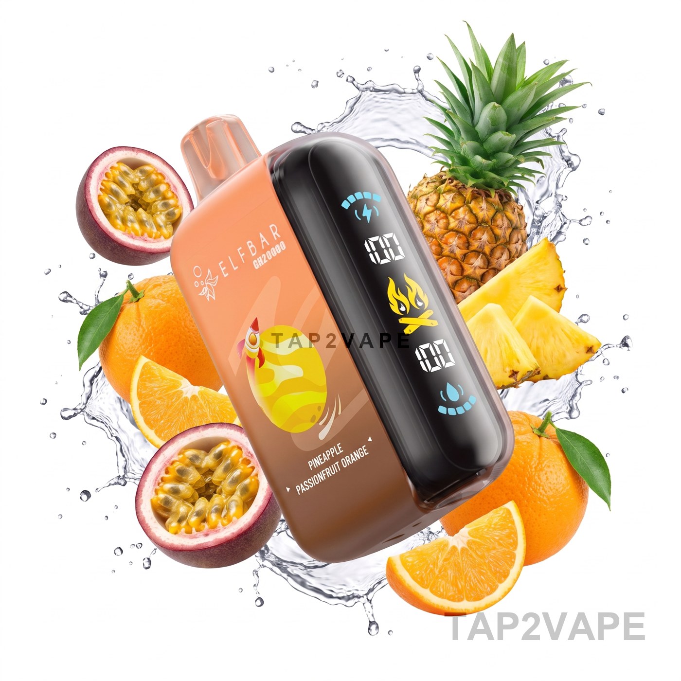 PINEAPPLE PASSIONFRUIT ORANGE ELF BAR GH20000