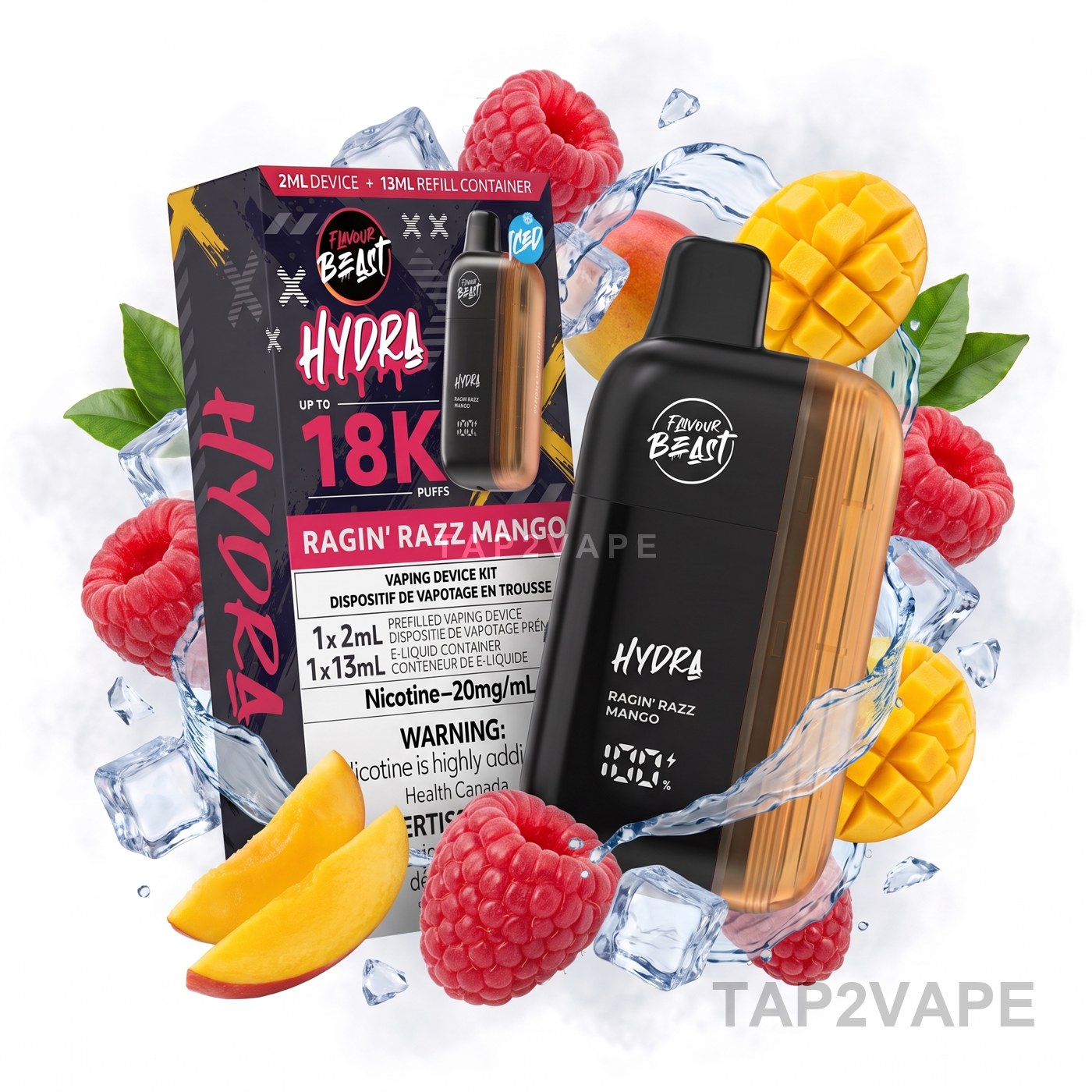 RAGIN' RAZZ MANGO FLAVOUR BEAST HYDRA
