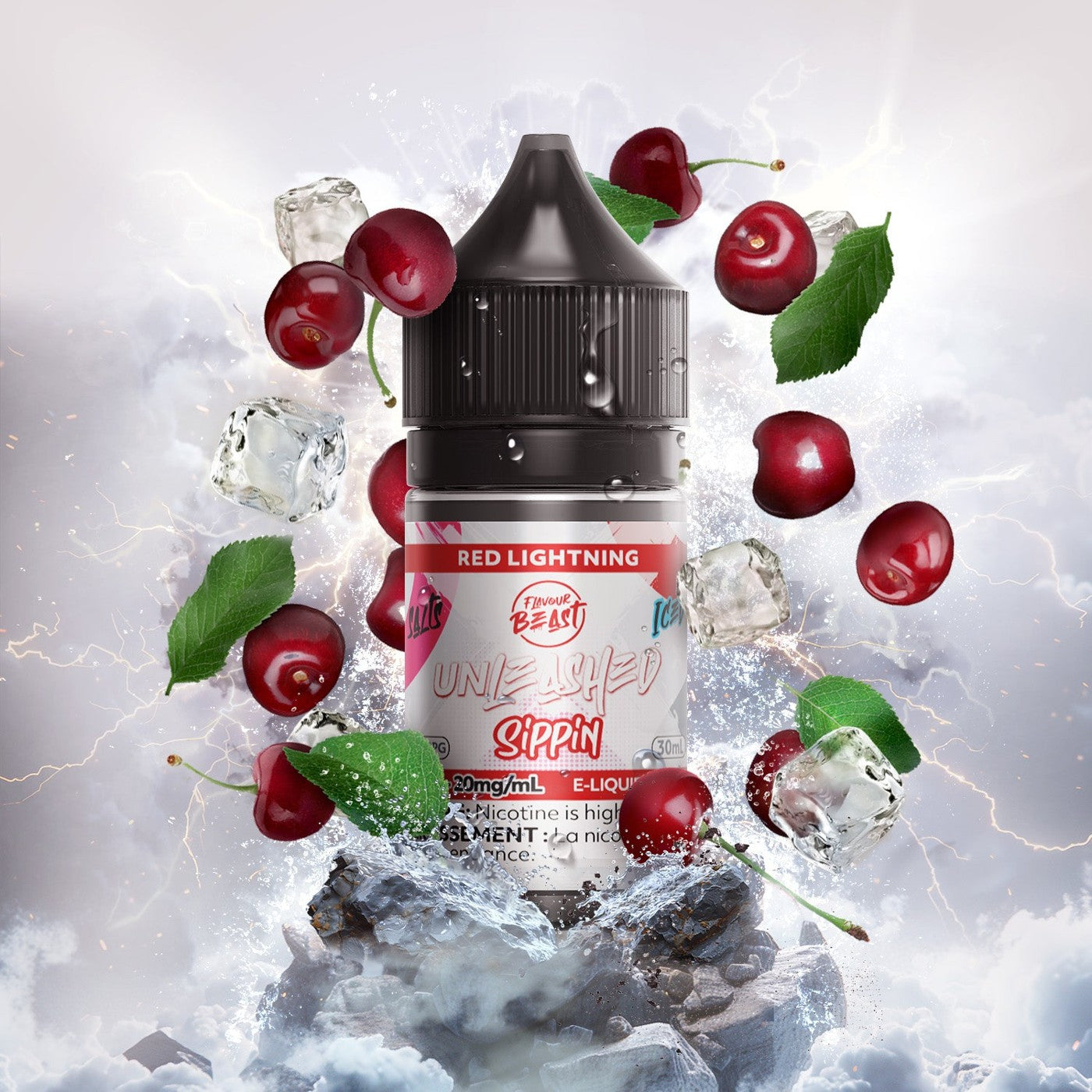 RED LIGHTNING FLAVOUR BEAST 30mL salt nic e-liquid