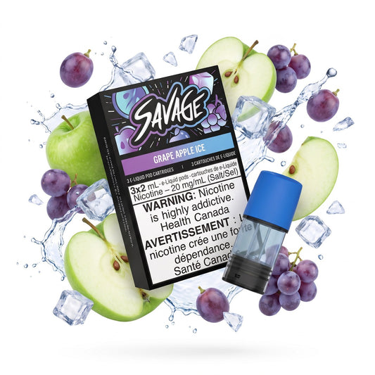 GRAPE APPLE ICE SAVAGE STLTH POD PACK