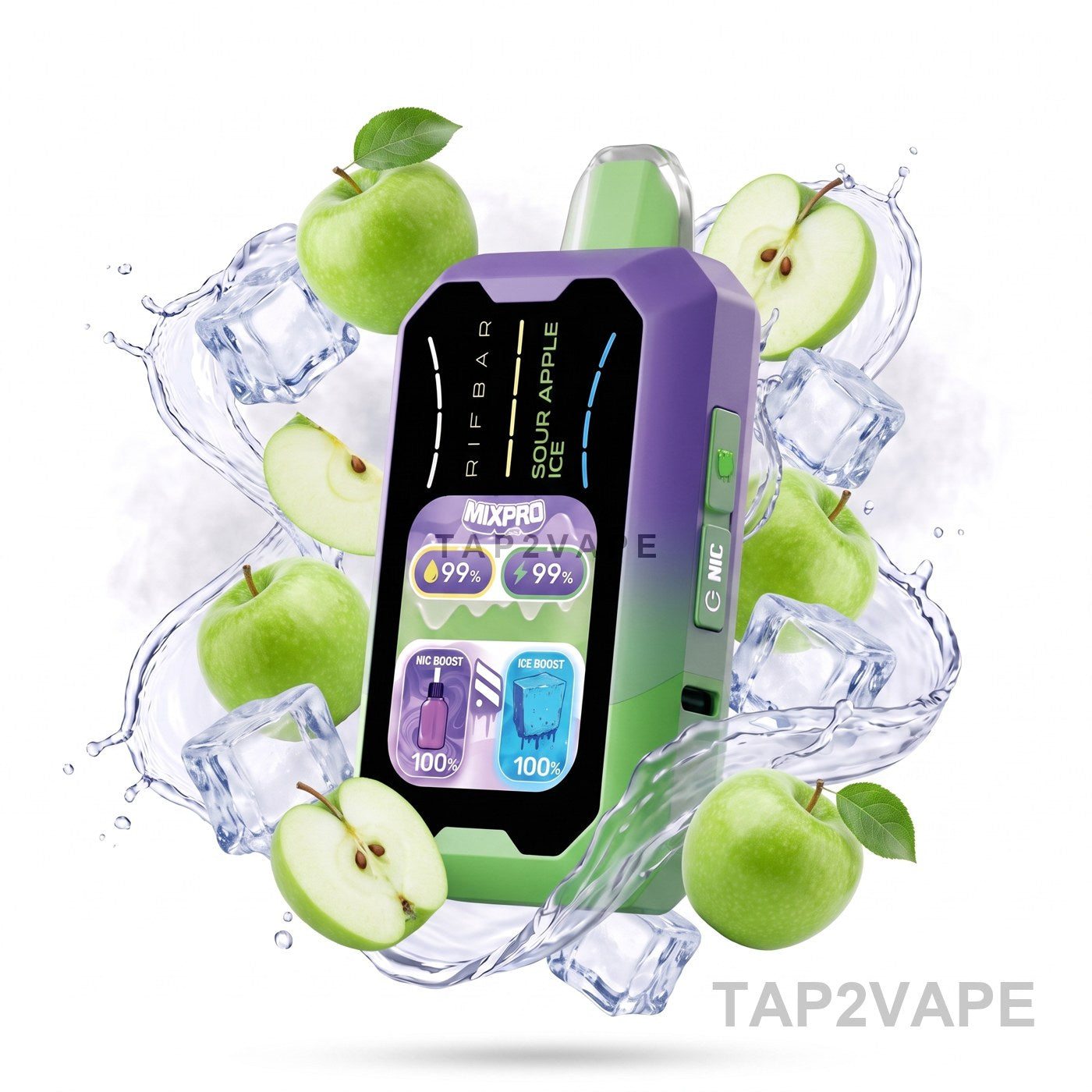 SOUR APPLE ICE RIFBAR MIXPRO 40K