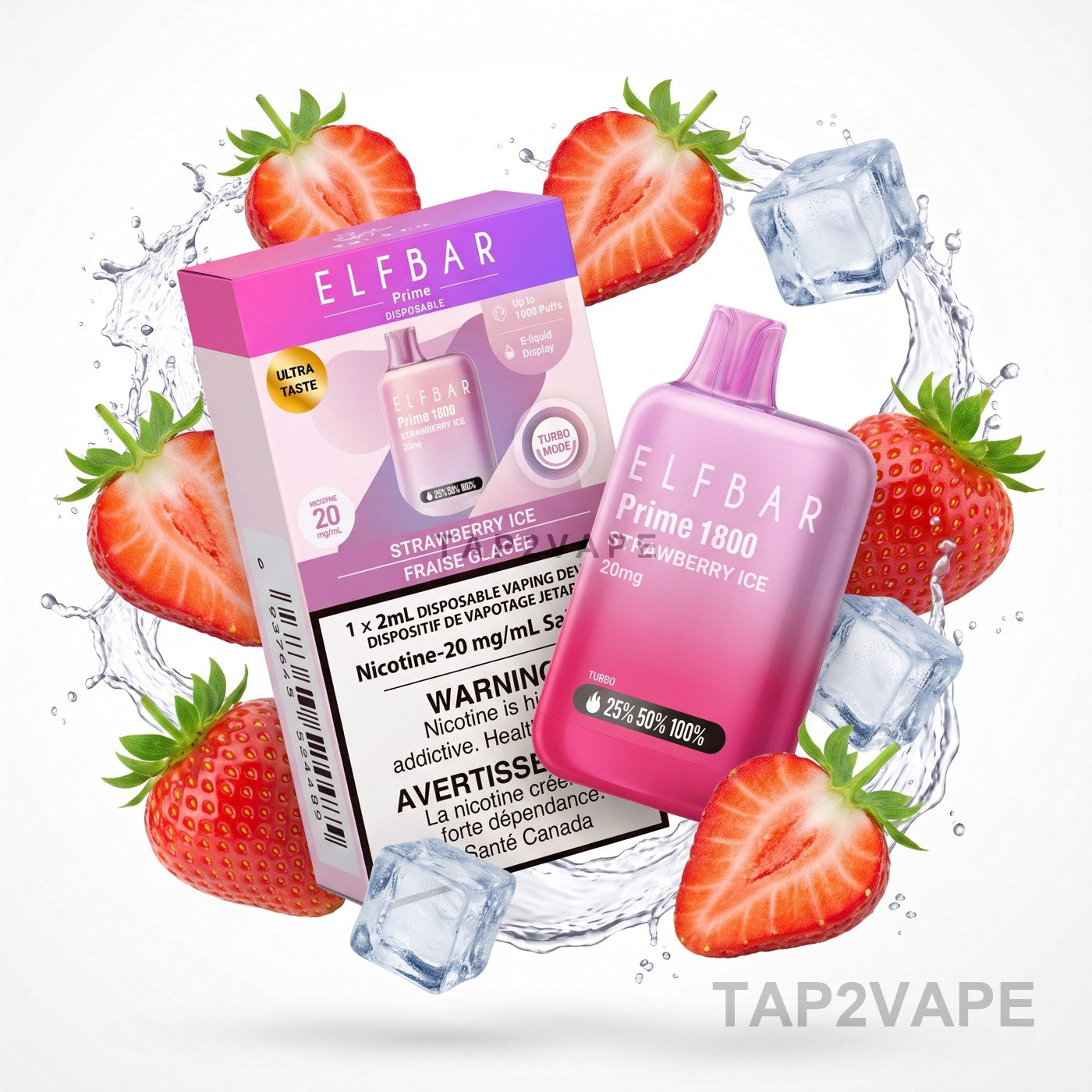 STRAWBERRY ICE ELF BAR PRIME 1800