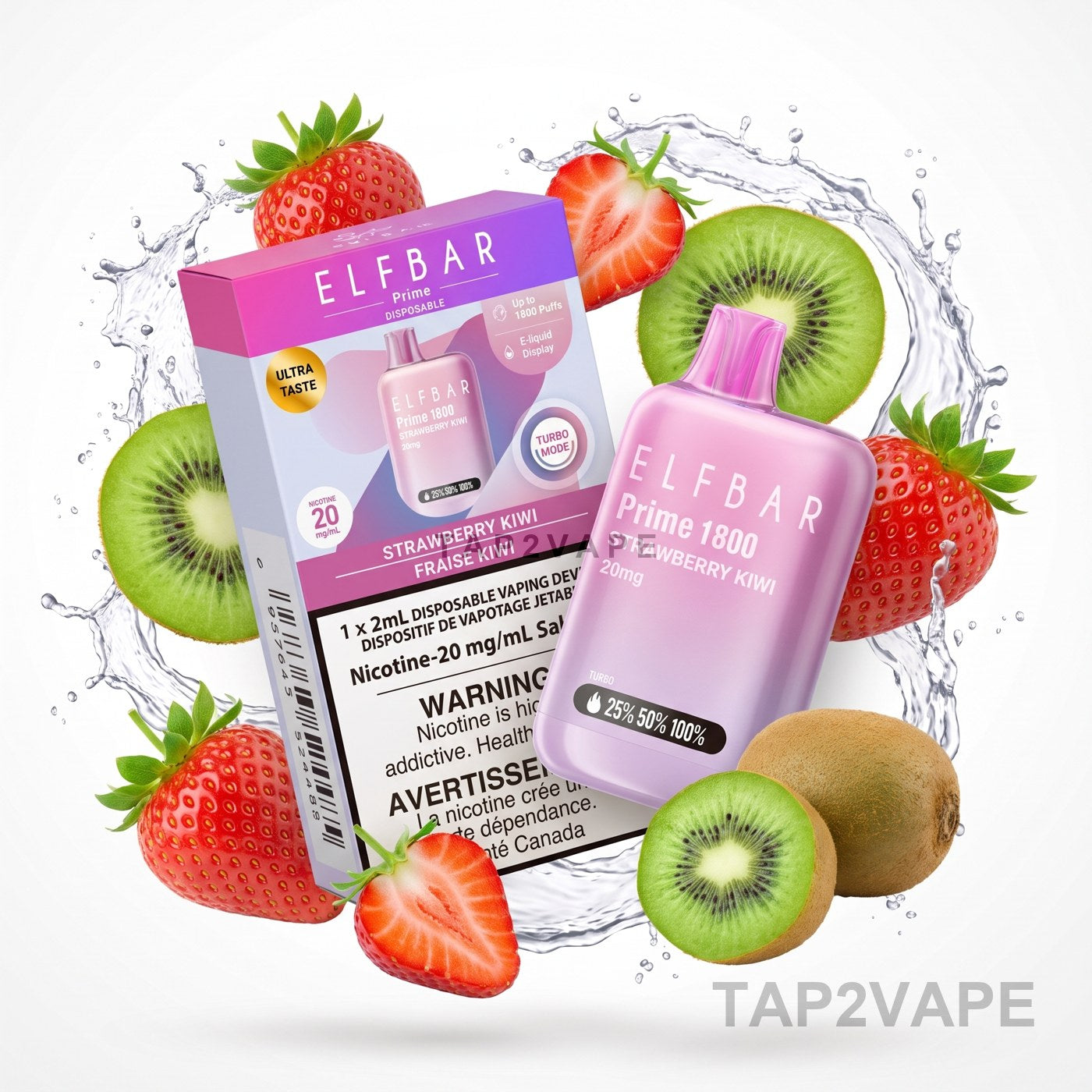 STRAWBERRY KIWI ELF BAR PRIME 1800