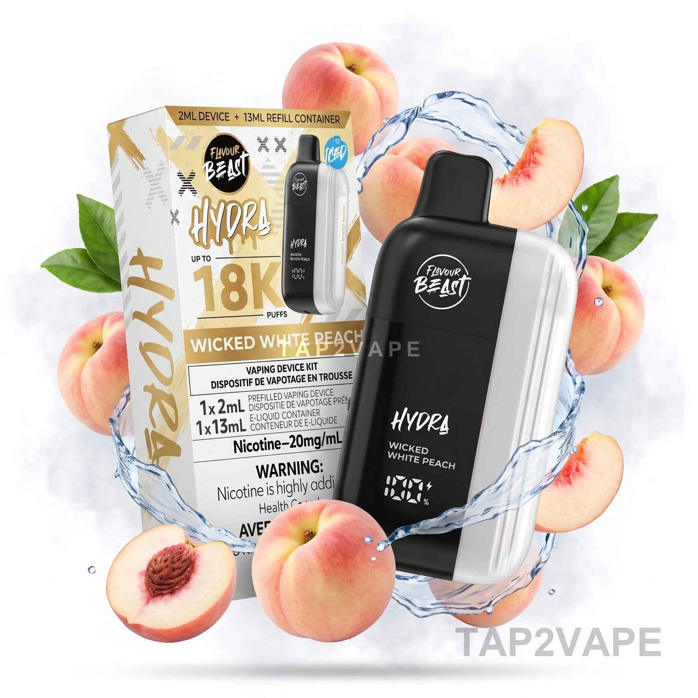 WICKED WHITE PEACH FLAVOUR BEAST HYDRA